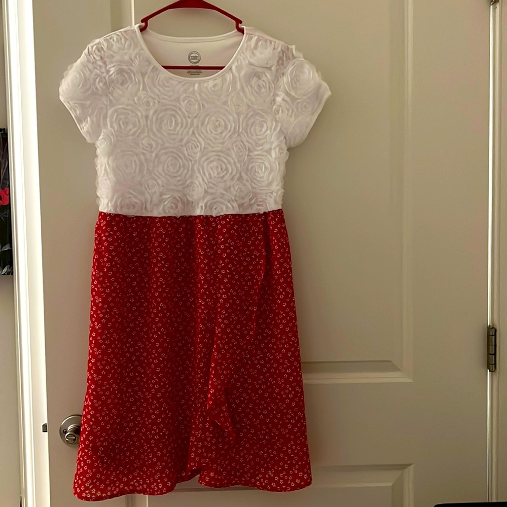 Girls New/ no tags red and white dress